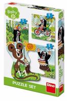 Dino Puzzle Krtko na lúke baby, 3 – 5 dielikov