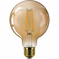 Philips LED filament žiarovka E27 G95 7W (40W)  1800K nestmievateľná, jantárová