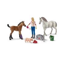 Schleich 42486 Návšteva lekára u kobyly a žriebäťa