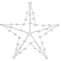 Vianočná LED dekorácia White star, 80 cm