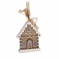 Vianočná závesná dekorácia Gingerbread cottage, 5,6 x 7,4 cm