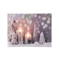 Vianočný obraz s LED osvetlením Christmas, 20 x 15 cm