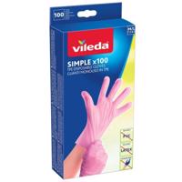 Vileda Simple rukavice M/L 100 ks